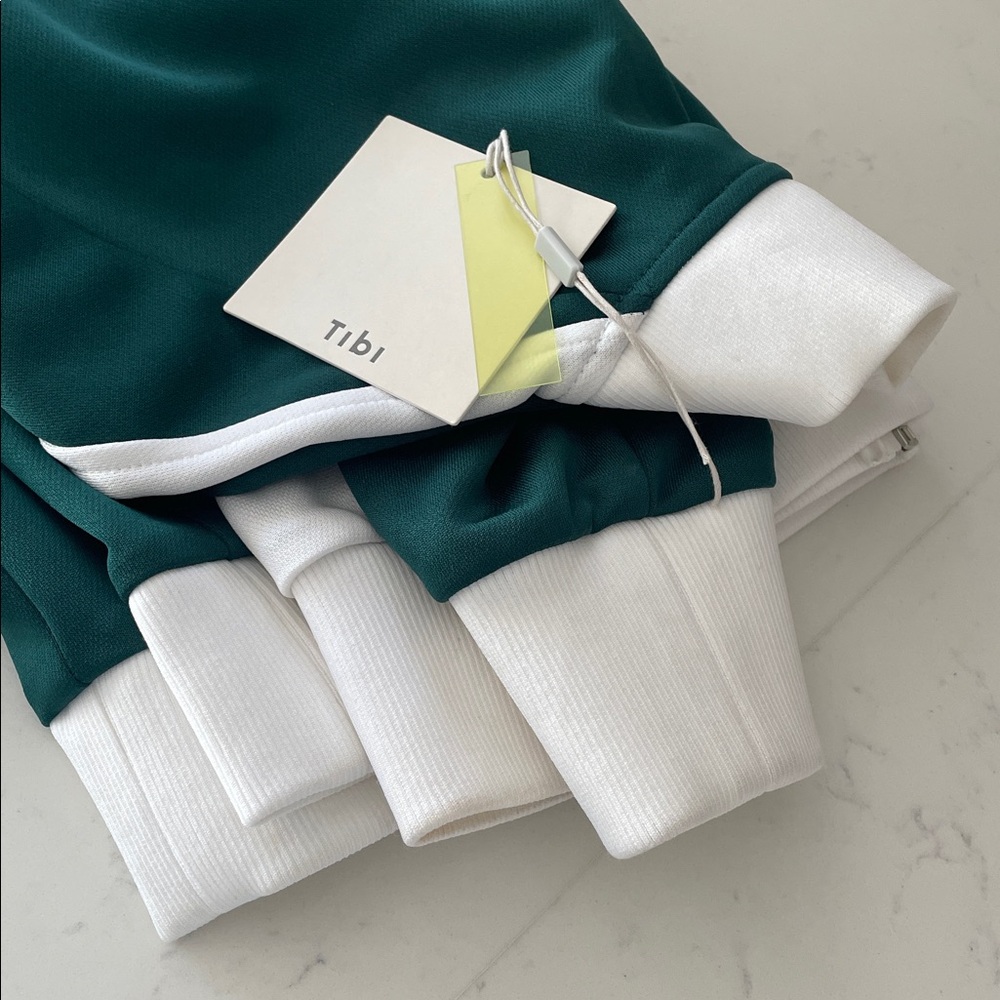 Tibi Forest Green and White Zip-Up Jacket - Picture 15 of 17